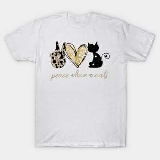 Peace Love Cats T-Shirt